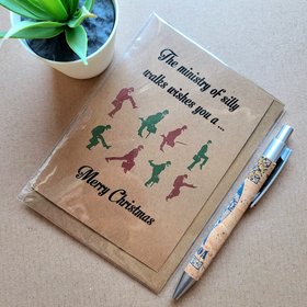 Funny Monty Python Christmas Card - Silly walks