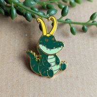 Loki Alligator Enamel Pin Badge