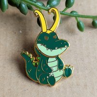 Loki Alligator Enamel Pin Badge