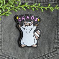 Chaos Raccoon Iron-on Patch