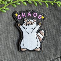 Chaos Raccoon Iron-on Patch