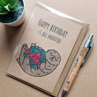 Funny D20 DnD Birthday Card