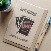 Funny UNO Birthday Card