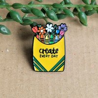 Crayon Box Enamel Pin Badge