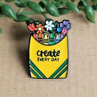Crayon Box Enamel Pin Badge