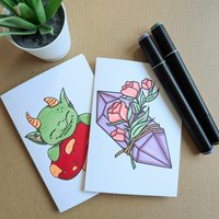 Ponyo Colouring Birthday Card