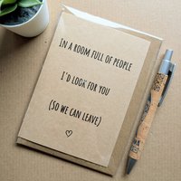 Funny Antisocial Anniversary Card 