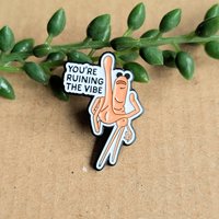 Marcus the Worm Enamel Pin Badge