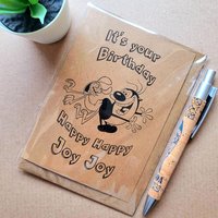 Funny Ren and Stimpy Birthday Card