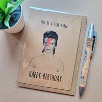 Funny David Bowie Birthday card