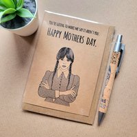 Funny Wednesday Addams Mothers Day card