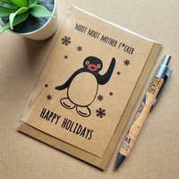 Funny Pingu Christmas card