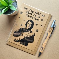 Funny Twin Peaks Christmas Card - Log Lady