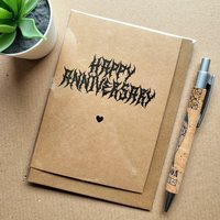 Gothic Death Metal Anniversary Card
