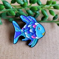 Rainbow Fish Enamel Pin badge