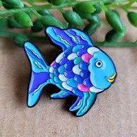 Rainbow Fish Enamel Pin badge