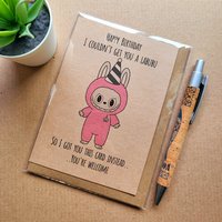 Funny Labubu Birthday Card