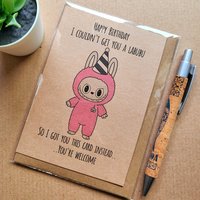 Funny Labubu Birthday Card
