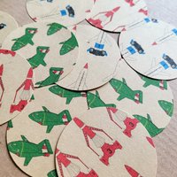 Thunderbirds Gift Wrap Stickers