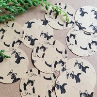 Rude Cat Gift Wrap Stickers