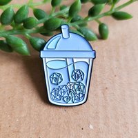 D20 Iced Coffee Enamel Pin badge - Dungeons and Dragons