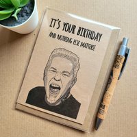 Funny Metallica Birthday card
