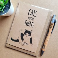 Funny Rude Cat Greeting Card