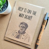 Funny Mrs Doubtfire Greeting Card