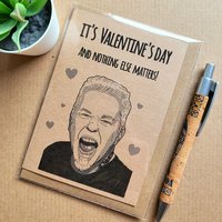 Funny Metallica Valentines card