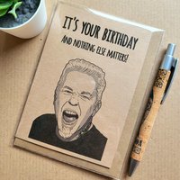 Funny Metallica Birthday card