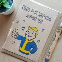 Funny Fallout Anniversary Card - Vault Boy