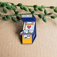 Arcade Machine Heart Enamel Pin badge - Game On