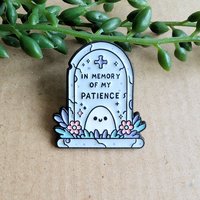Cute Ghost Enamel Pin Badge - In Memory of my Patience