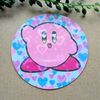 Kirby Sticker - Holographic Vinyl Sticker