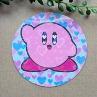 Kirby Sticker - Holographic Vinyl Sticker