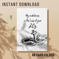 Funny 30th Birthday Card - Printable Instant Download