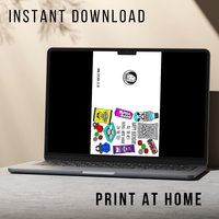 90s Snacks Birthday Card - Printable Instant Download