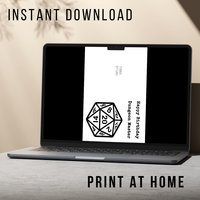 Dungeon Master Birthday Card - Printable Instant Download