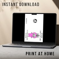 Funny Labubu Birthday Card - Printable Instant Download