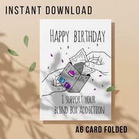 Funny Blind Box Birthday Card - Printable Instant Download