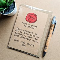 Funny Taskmaster Birthday Card