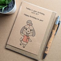 Animal Crossing Birthday Card 