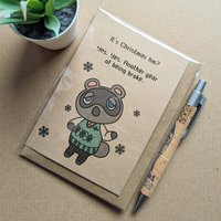Animal Crossing Christmas Card