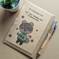 Animal Crossing Christmas Card