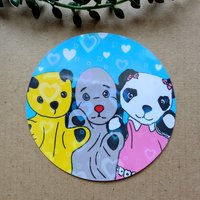 Sooty and Sweep Holographic Vinyl Sticker