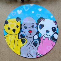 Sooty and Sweep Holographic Vinyl Sticker