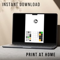 Wordle Birthday Card - Printable Instant Download