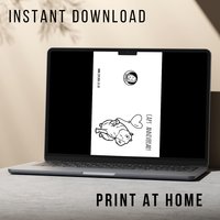 Capybara Anniversary Card - Printable Instant Download