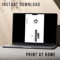 Death Metal Anniversary Card - Printable Instant Download