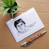 Louis Theroux Valentines Card, text reads 'This Card Is Just Theroux' with a love heart underneath.